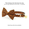 Cat Bow Tie - "Punk Rock Halloween" - Black Orange Checkered Bow Tie for Cat / Edgy, Check, Skater, Emo, Checkerboard / Cat + Small Dog Bowtie