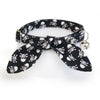 Cat Collar - "Misfit" - Black Pirate Skull Cat Collar / Halloween, Biker, Cool / Breakaway Buckle or Non-Breakaway / Cat, Kitten + Small Dog Sizes