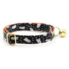 Halloween Cat Collar - "Chasing Ghosts" - Black Ghost Cat Collar / Breakaway Buckle or Non-Breakaway / Cat, Kitten + Small Dog Sizes