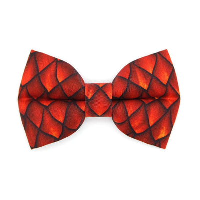 Dragon Cat Bow Tie - "Dragon Scales - Red" - Fantasy Bow Tie for Cat / Smaug, Game of Thrones / Cat + Small Dog Bowtie