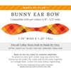 Cat Collar and Bunny Ear Bow Set - "Cinnamon" - Orange Yellow & Red Plaid Cat Collar w/ Matching Bunny Bow Tie / Fall + Thanksgiving / Cat, Kitten + Small Dog Sizes