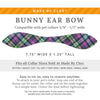 Cat Collar and Bunny Ear Bow Set - "Morgan Le Fey" - Purple Plaid Cat Collar w/ Matching Bunny Bow Tie / Cat, Kitten + Small Dog Sizes