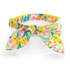 Cat Collar and Bunny Ear Bow Set - "Fantasia - Day" - Rifle Paper Co® Yellow Floral Cat Collar w/ Matching Bunny Bow Tie / Cat, Kitten + Small Dog Sizes