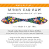 Cat Collar and Bunny Ear Bow Set - "Fantasia - Night" - Rifle Paper Co® Blue Floral Cat Collar w/ Matching Bunny Bow Tie / Cat, Kitten + Small Dog Sizes