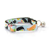 Cat Collar and Bunny Ear Bow Set - "Sushi Date" - Japanese Food Sushi Cat Collar w/ Matching Bunny Bow Tie / Cat, Kitten + Small Dog Sizes