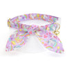 Cat Collar and Bunny Ear Bow Set - "Unicorn Fantasy" - Light Purple Unicorn Cat Collar w/ Matching Bunny Bow Tie / Cat, Kitten + Small Dog Sizes