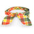 Cat Collar and Bunny Ear Bow Set - "Apple Crisp" - Red Yellow & Green Plaid Cat Collar w/ Matching Bunny Bow Tie / Fall + Thanksgiving / Cat, Kitten + Small Dog Sizes