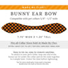 Cat Collar and Bunny Ear Bow Set - "Punk Rock Halloween" - Black Orange Checkered Cat Collar w/ Matching Bunny Bow Tie / Cat, Kitten + Small Dog Sizes