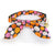 Cat Collar and Bunny Ear Bow Set - "Pumpkin Toss" - Orange Pink Pumpkin Cat Collar w/ Matching Bunny Bow Tie / Fall + Halloween / Cat, Kitten + Small Dog Sizes