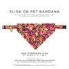 Plum Cat Bandana - "Harvest Wine" - Fall Burgundy Floral Bandana for Cat + Small Dog / Autumn, Thanksgiving / Slide-On Over the Collar Bandana