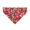 Plum Cat Bandana - "Harvest Wine" - Fall Burgundy Floral Bandana for Cat + Small Dog / Autumn, Thanksgiving / Slide-On Over the Collar Bandana