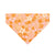 Retro Cat Bandana - "Peachy Keen" - Pink Orange 60s Floral Bandana for Cat + Small Dog / Slide-On Over the Collar Bandana