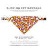 Cat Bandana - "Pumpkin Toss" - Halloween Orange Pink Pumpkin Bandana for Cat + Small Dog / Fall + Halloween / Slide-On Over the Collar Bandana