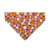 Cat Bandana - "Pumpkin Toss" - Halloween Orange Pink Pumpkin Bandana for Cat + Small Dog / Fall + Halloween / Slide-On Over the Collar Bandana