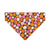 Cat Bandana - "Pumpkin Toss" - Halloween Orange Pink Pumpkin Bandana for Cat + Small Dog / Fall + Halloween / Slide-On Over the Collar Bandana