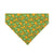 Cat Bandana - "Squirrel Bounty" - Acorn Green Bandana for Cat + Small Dog / Nature Lover, Fall, Thanksgiving / Slide-On Over the Collar Bandana