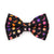 Moon Cat Bow Tie - "Cosmic" -  Black Celestial Starry Moon Bow Tie for Cat / Moon Phases, Luna, Stars / Cat + Small Dog Bowtie