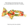 Cat Bow Tie - "Apple Crisp" - Green Plaid Bow Tie for Cat / Fall, Autumn, Thanksgiving / Cat + Small Dog Bowtie