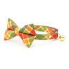 Bow Tie Cat Collar Set - "Apple Crisp" - Green Plaid Cat Collar with Bow Tie / Cat, Kitten, Small Dog Sizes