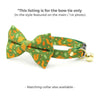 Cat Bow Tie - "Squirrel Bounty" - Acorn Green Bow Tie for Cat / Fall, Nature Lover, Forest Animals / Cat + Small Dog Bowtie