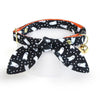 Halloween Cat Collar - "Chasing Ghosts" - Black Ghost Cat Collar / Breakaway Buckle or Non-Breakaway / Cat, Kitten + Small Dog Sizes