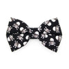 Bow Tie Cat Collar Set - "Misfit" - Black Pirate Skull Cat Collar with Bow Tie / Halloween, Biker, Edgy, Cool / Cat, Kitten, Small Dog Sizes