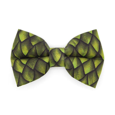 Dragon Cat Bow Tie - "Dragon Scales - Green" - Fantasy Bow Tie for Cat / Game of Thrones / Cat + Small Dog Bowtie