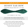 Cat Collar and Bunny Ear Bow Set - "Velvet - Hunter Green" - Dark Green Velvet Cat Collar w/ Matching Bunny Bow Tie / Christmas, Holiday, Wedding + Birthday / Cat, Kitten + Small Dog Sizes