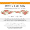 Cat Collar and Bunny Ear Bow Set - "Aspen" - Ivory & Red Holiday Plaid Cat Collar w/ Matching Bunny Bow Tie / Christmas / Cat, Kitten + Small Dog Sizes