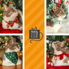 Holiday Cat Bandana - "Glittering Garland" - Mint Vintage Christmas Bandana for Cat + Small Dog / Slide-On Over the Collar Bandana