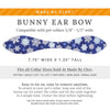 Cat Collar and Bunny Ear Bow Set - "Shimmering Snowflakes - Blue" - Silver & Blue Winter Holiday Cat Collar w/ Matching Bunny Bow Tie / Solstice / Cat, Kitten + Small Dog Sizes