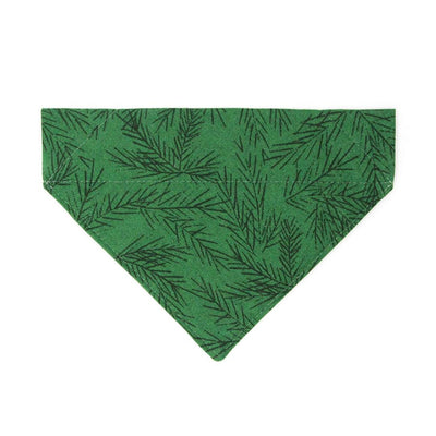 Cat Bandana - "Cedar Lodge" - Woodland Pine Forest Green Bandana for Cat + Small Dog / Christmas, Holiday, Winter, Nature / Slide-On Over the Collar Bandana