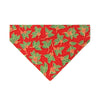 Holiday Cat Bandana - "Crimson Berry" - Christmas Red, Green & Gold Holly Bandana for Cat + Small Dog / Slide-On Over the Collar Bandana