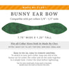 Cat Collar and Bunny Ear Bow Set - "Cedar Lodge" - Woodland Forest Pine Green Cat Collar w/ Matching Bunny Bow Tie / Christmas, Holiday / Cat, Kitten + Small Dog Sizes