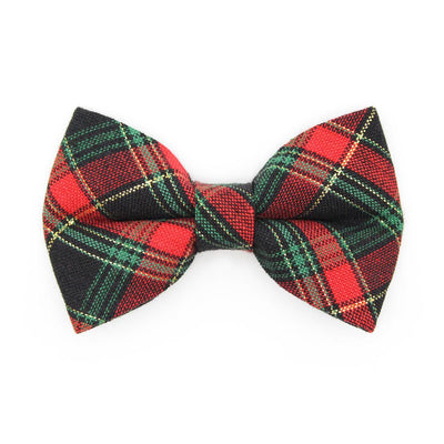 Bow Tie Cat Collar Set - "Telluride" - Rustic Christmas Holiday Plaid Cat Collar with Bow Tie / Cat, Kitten, Small Dog Sizes