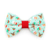 Bow Tie Cat Collar Set - "Dear Santa" -  Mint Elves, Reindeer & Santa Cat Collar with Bow Tie / Christmas Holiday / Cat, Kitten, Small Dog Sizes