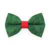 Bow Tie Cat Collar Set - "Cedar Lodge" -  Christmas Pine Green Cat Collar with Bow Tie / Holiday / Cat, Kitten, Small Dog Sizes