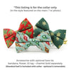 Holiday Cat Collar - "Juniper" - Green & Gold Snowflake Cat Collar / Christmas / Breakaway Buckle or Non-Breakaway / Cat, Kitten + Small Dog Sizes