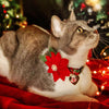 Holiday Cat Collar - "Crimson Berry" - Christmas Red Berries Holly Cat Collar / Christmas / Breakaway Buckle or Non-Breakaway / Cat, Kitten + Small Dog Sizes