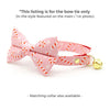 Holiday Cat Bow Tie - "Candy Christmas" - Pink Candy Cane Bow Tie for Cat / Christmas / Cat + Small Dog Bowtie