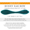 Cat Collar and Bunny Ear Bow Set - "Velvet - Ocean Teal" -  Blue Green Teal Velvet Cat Collar w/ Matching Bunny Bow Tie / Wedding + Birthday / Cat, Kitten + Small Dog Sizes