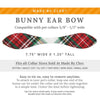 Cat Collar and Bunny Ear Bow Set - "Birchwood" - Red Green White Holiday Plaid Cat Collar w/ Matching Bunny Bow Tie / Christmas / Cat, Kitten + Small Dog Sizes