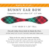 Cat Collar and Bunny Ear Bow Set - "Fireside" - Rustic Red & Green Holiday Plaid Cat Collar w/ Matching Bunny Bow Tie / Christmas / Cat, Kitten + Small Dog Sizes