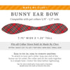 Cat Collar and Bunny Ear Bow Set - "Hearthside" - Red Tartan Holiday Plaid Cat Collar w/ Matching Bunny Bow Tie / Christmas / Cat, Kitten + Small Dog Sizes