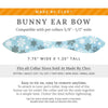 Cat Collar and Bunny Ear Bow Set - "Snowflakes - Frosty Blue" - Light Blue Snow Winter Cat Collar w/ Matching Bunny Bow Tie / Christmas, Holiday / Cat, Kitten + Small Dog Sizes