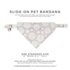 Cat Bandana - "Snowy Cottage" - Light Gray Snowflake Bandana Bandana for Cat + Small Dog / Winter, Christmas, Holiday, New Year / Slide-On Over the Collar Bandana