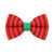 Holiday Cat Bow Tie - "Festive Cranberry" - Red Candy Striped Christmas Bow Tie for Cat / Dr. Seuss Vibes / Cat + Small Dog Bowtie