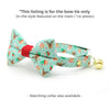 Holiday Cat Bow Tie - "Dear Santa" - Mint Christmas Santa Bow Tie for Cat / Elf, Elves, Reindeer, Snowman / Cat + Small Dog Bowtie