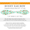 Cat Collar and Bunny Ear Bow Set - "Dear Santa" - Elf, Reindeer Santa Cat Collar w/ Matching Bunny Bow Tie / Christmas, Holiday / Cat, Kitten + Small Dog Sizes