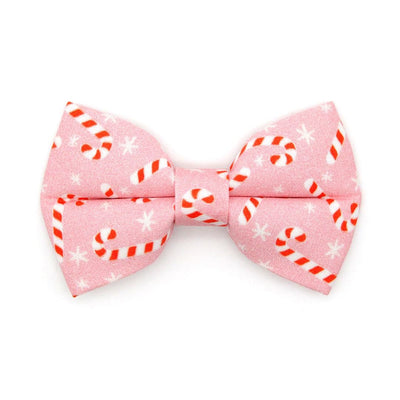 Bow Tie Cat Collar Set - "Candy Christmas" - Pink Holiday Candy Cane Cat Collar with Bow Tie / Cat, Kitten, Small Dog Sizes